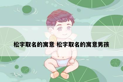 松字取名的寓意 松字取名的寓意男孩